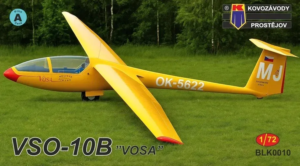 Krabice plastikové stavebnice Kovozávody Prostějov VSO-10B Vosa v měřítku 1/72