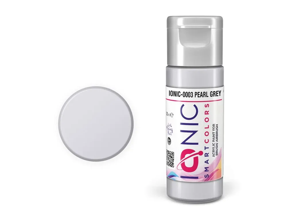 Lahvička akrylové barvy IONIC Smart Acrylic Color perlově šedá Pearl Grey 20 ml