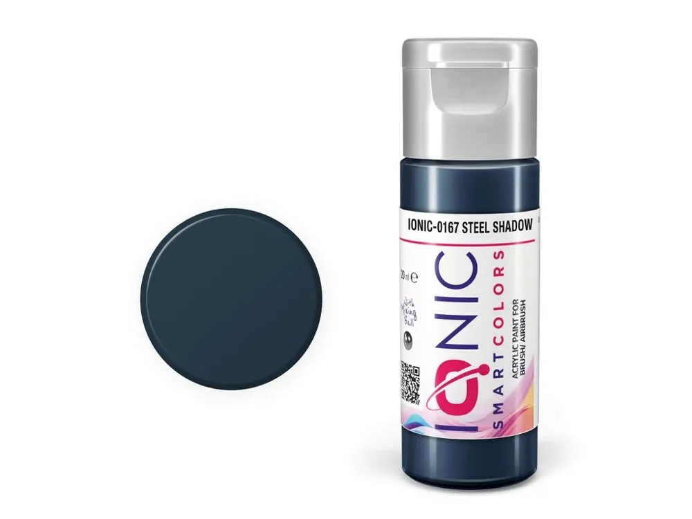 Lahvička akrylové barvy IONIC Smart Acrylic Color 0167 ocelový stín (Steel Shadow), 20 ml