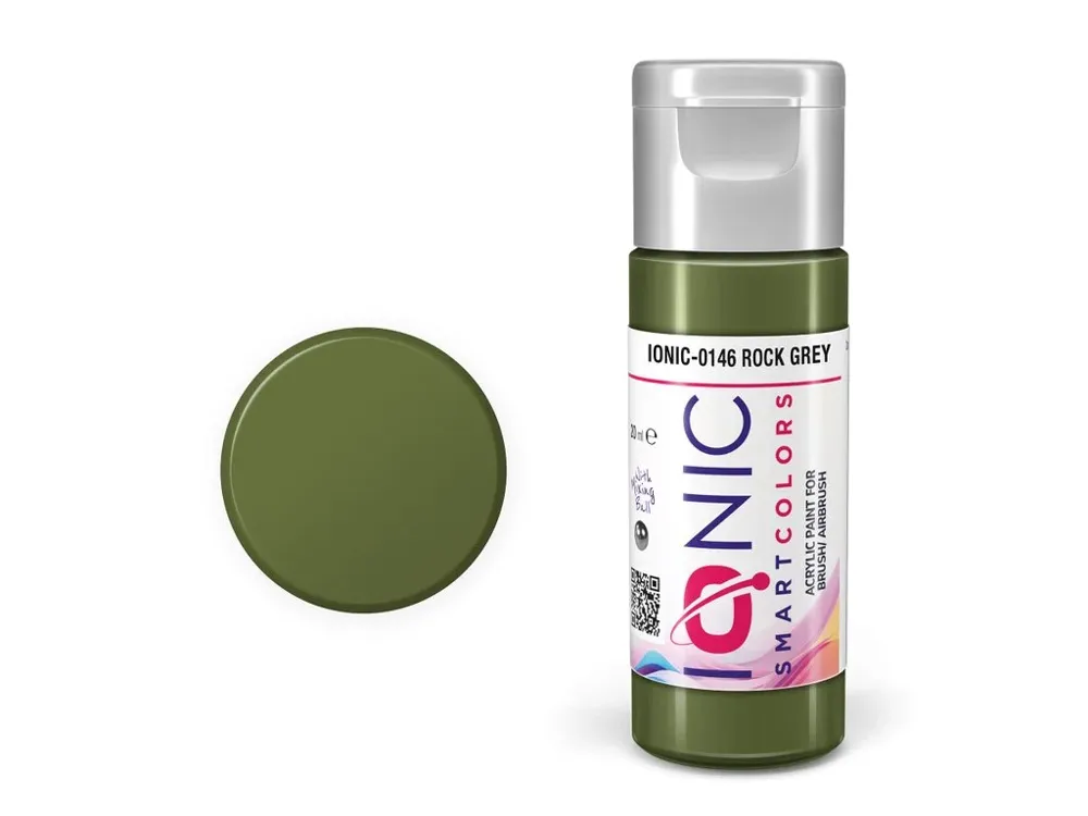 Lahvička akrylové barvy AMMO Mig IONIC 0146 skalní šedá Rock Grey 20 ml