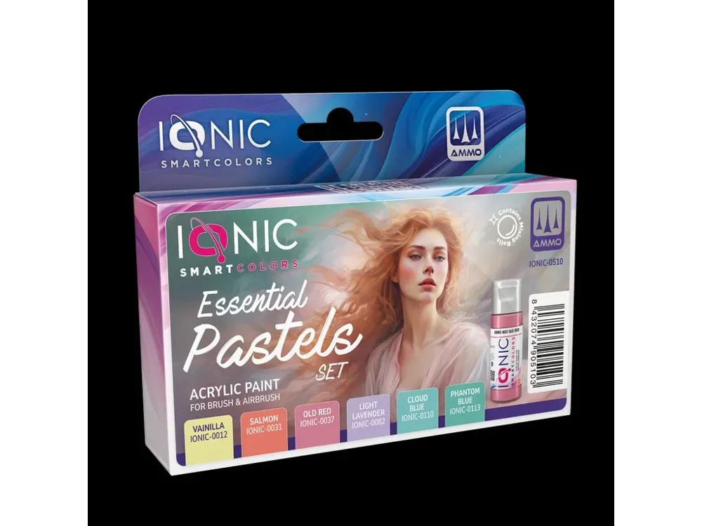 Sada IONIC Smart Acrylic Colors Essential Pastels – 6 lahviček akrylové barvy po 20 ml