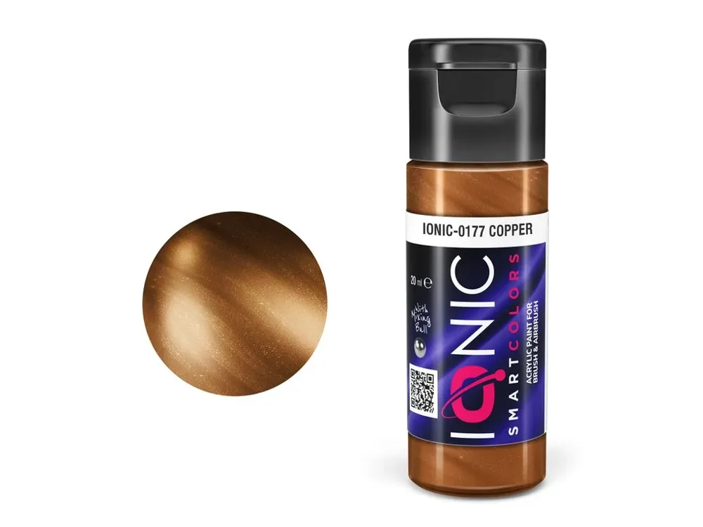 Lahvička akrylové barvy IONIC Smart Acrylic Color měděná (Copper) 20 ml