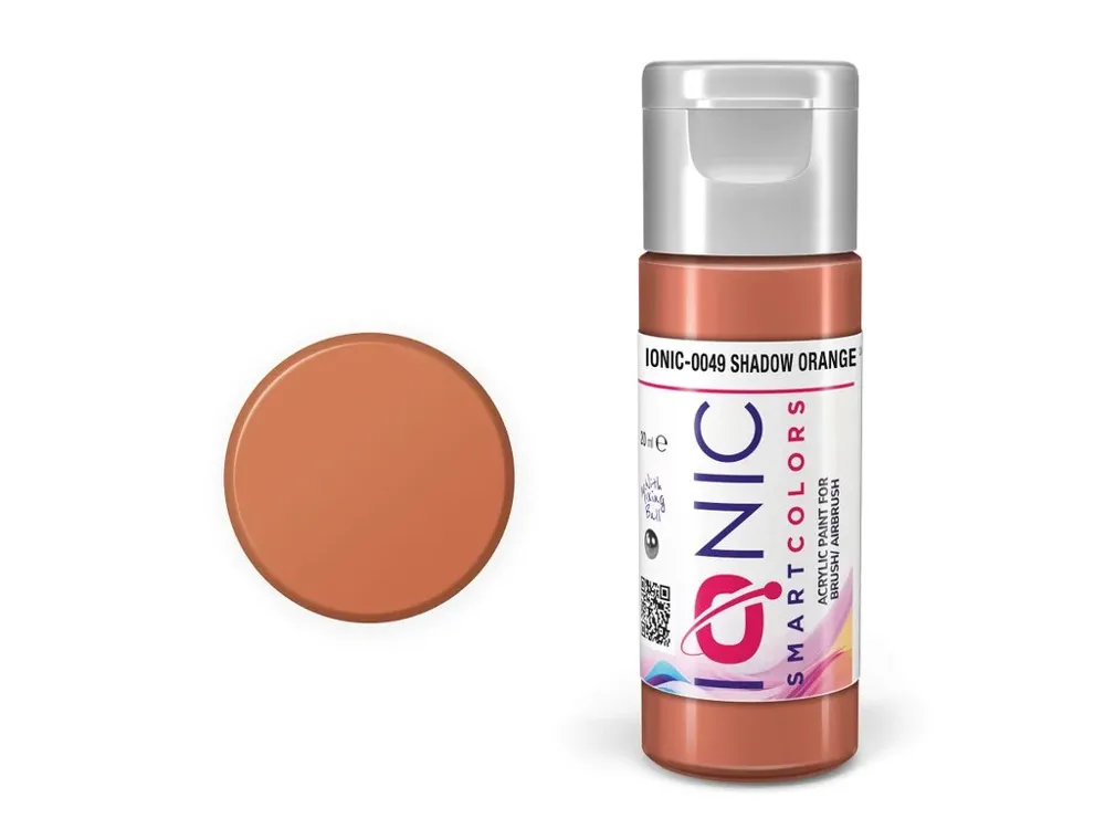Lahvička akrylové barvy IONIC Smart Acrylic Color 0049 oranžová stínová (Shadow Orange) 20 ml