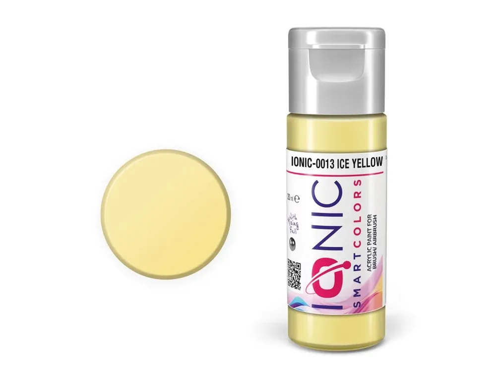 Lahvička akrylové barvy Vallejo IONIC ledová žlutá (Ice Yellow) 20 ml