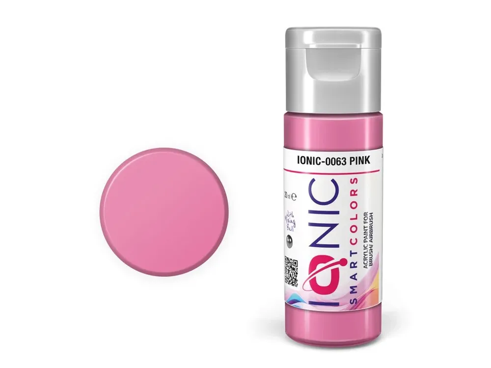 Lahvička akrylové barvy Vallejo IONIC 0063 růžová (Pink) 20 ml s kapátkem