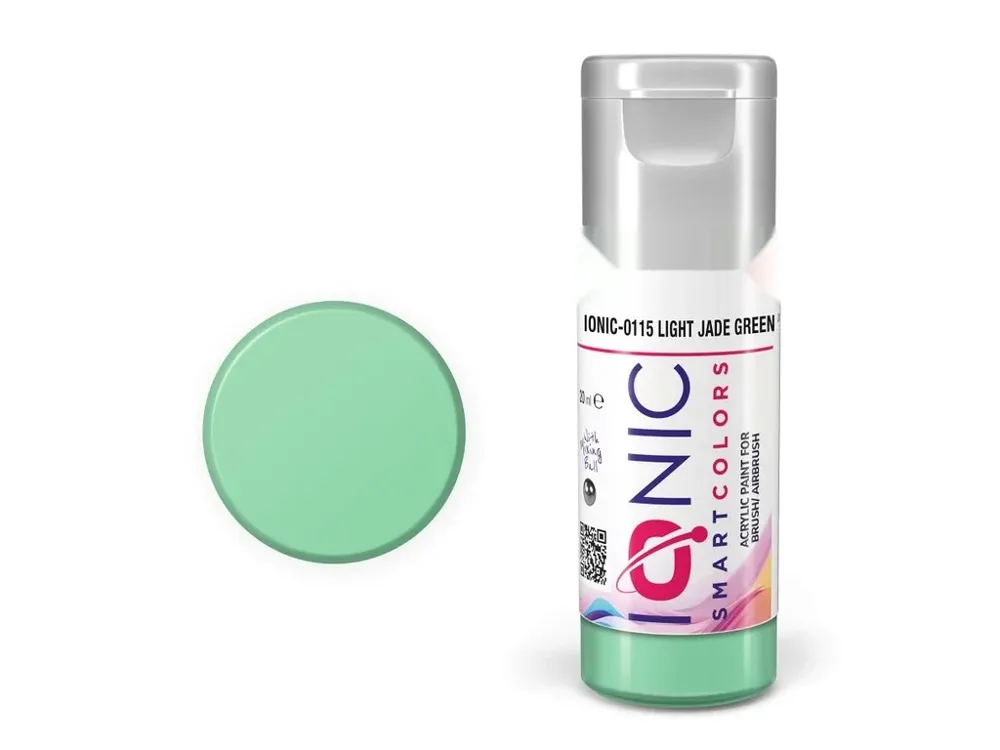 Lahvička akrylové barvy IONIC Smart Acrylic Color 0115 světle jadeitově zelená, 20 ml