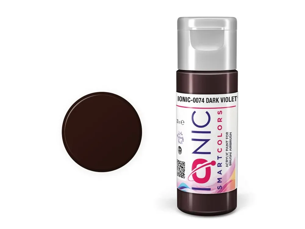 Lahvička akrylové barvy AMMO Mig IONIC 0074 tmavě fialová Dark Violet 20 ml