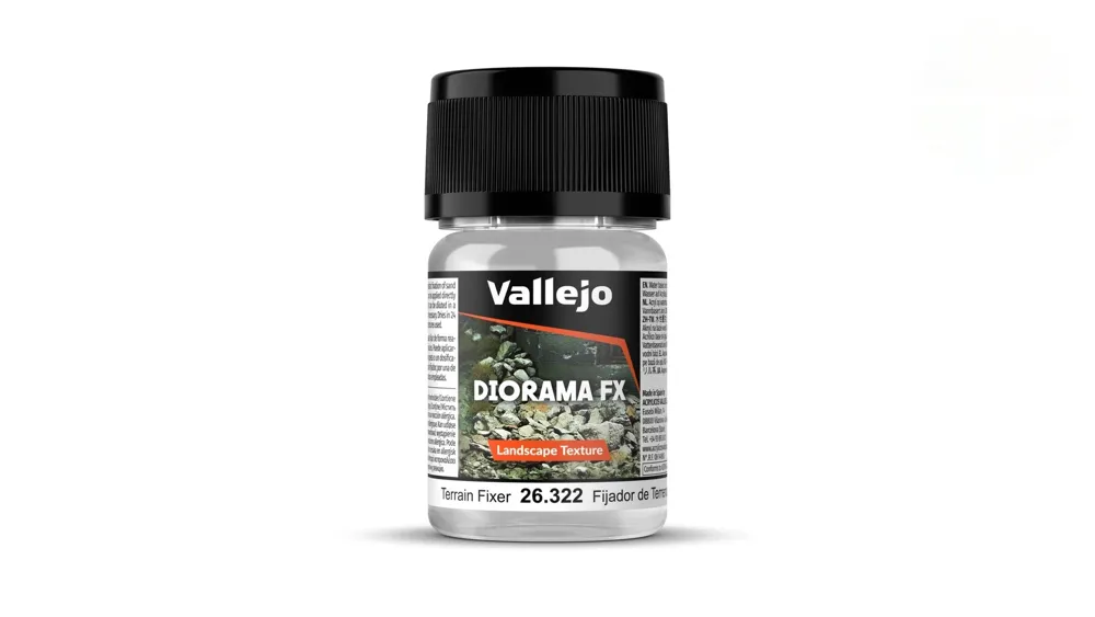 Lahvička Vallejo Diorama FX 26322 Terrain Fixer 35 ml, fixátor sypkých terénů