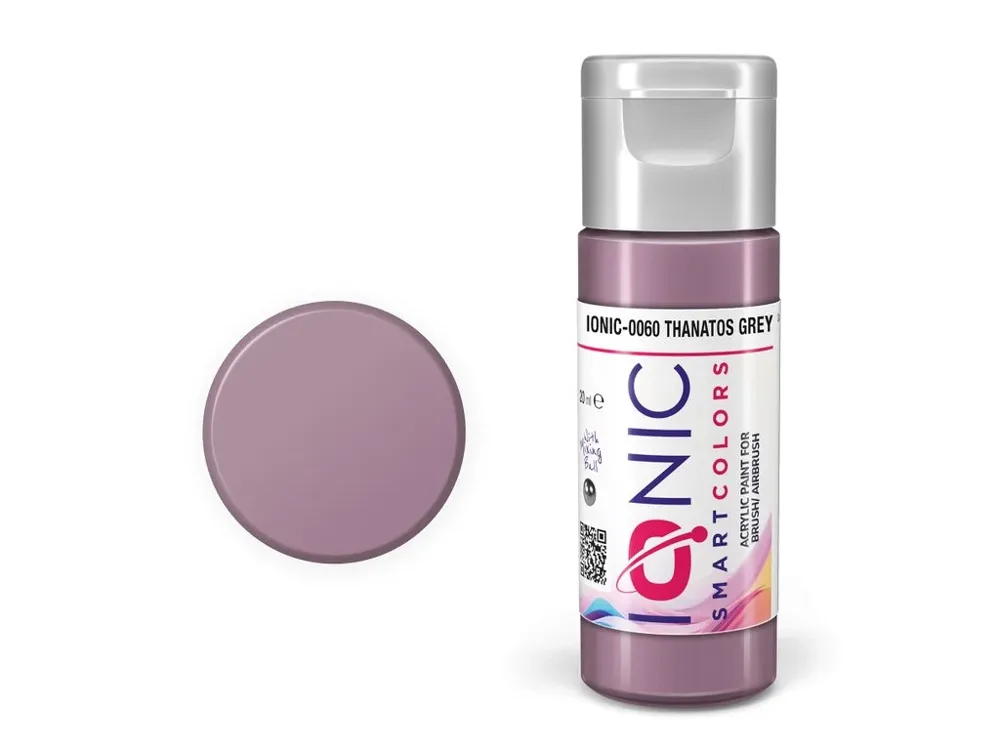 Lahvička akrylové barvy IONIC Smart Acrylic Color šedá Thanatos (Thanatos Grey) 20 ml