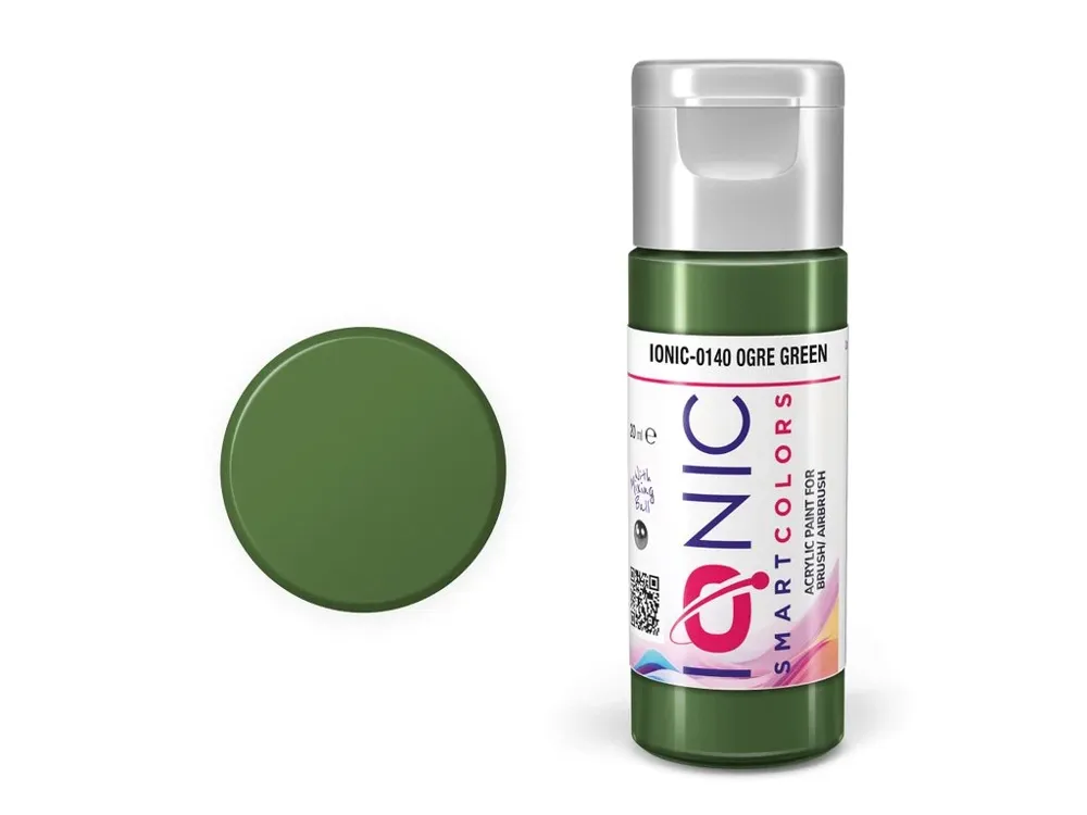 Lahvička akrylové barvy IONIC Smart Acrylic Color 0140 zlobří zelená (Ogre Green) 20 ml
