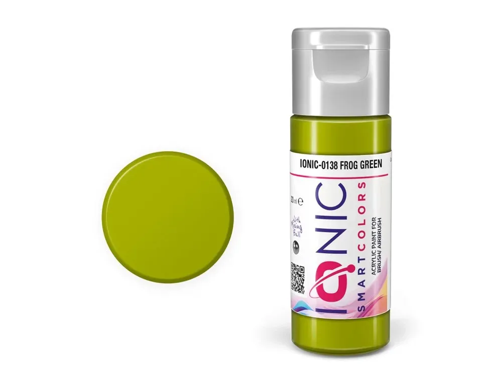 Lahvička akrylové barvy Vallejo IONIC 0138 žabí zelená (Frog Green) 20 ml