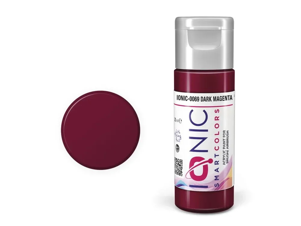Lahvička akrylové barvy AMMO Mig IONIC 0069 tmavá magenta (Dark Magenta) 20 ml