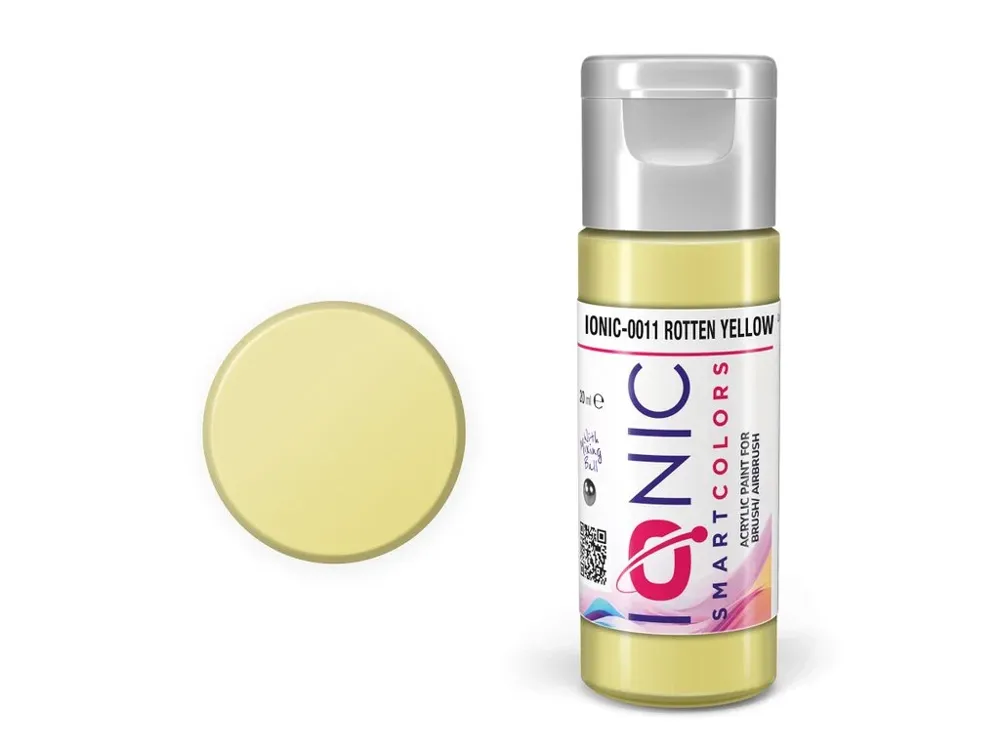 Lahvička akrylové barvy AMMO Mig IONIC 0011 hnilobně žlutá Rotten Yellow 20 ml