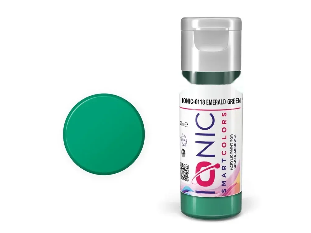 Lahvička akrylové barvy IONIC Smart Acrylic Color 0118 smaragdová zelená 20 ml