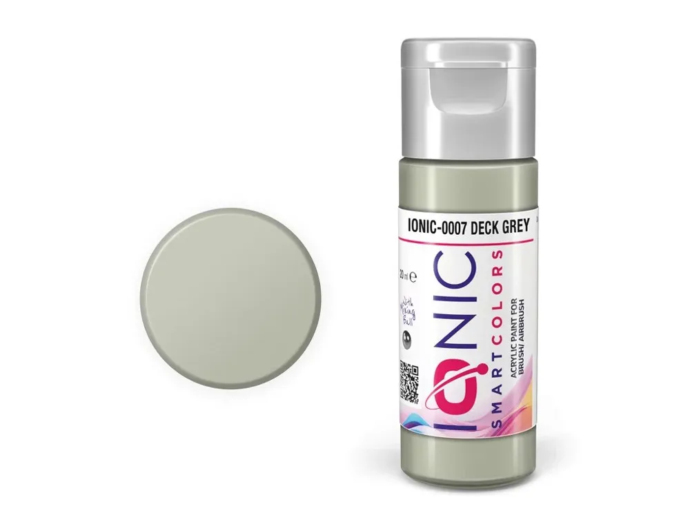 Lahvička akrylové barvy IONIC Smart Acrylic Color 0007 palubní šedá (Deck Grey) 20 ml