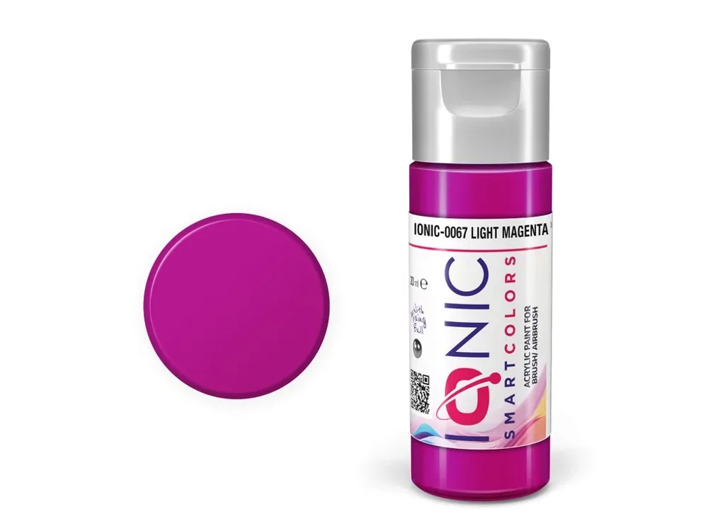 Lahvička akrylové barvy IONIC Smart Acrylic Color 0067 světlá magenta (Light Magenta) 20 ml
