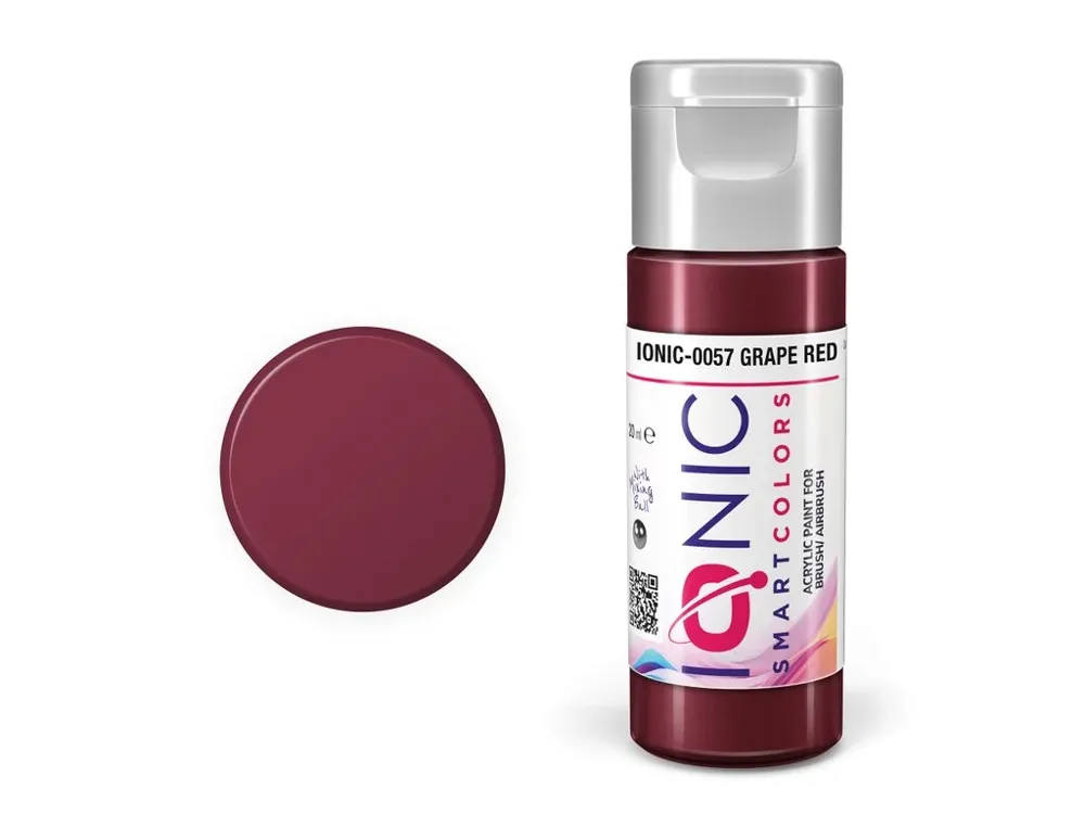 Lahvička akrylové barvy IONIC Smart Acrylic Color 0057 hroznově červená (Grape Red) 20 ml