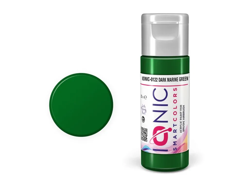 Lahvička akrylové barvy IONIC Smart Acrylic Color 0122 tmavá námořní zelená 20 ml