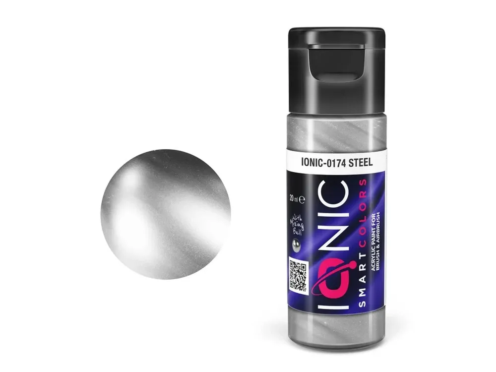 Lahvička akrylové barvy IONIC Smart Acrylic Color 0174 ocelová (Steel) 20 ml