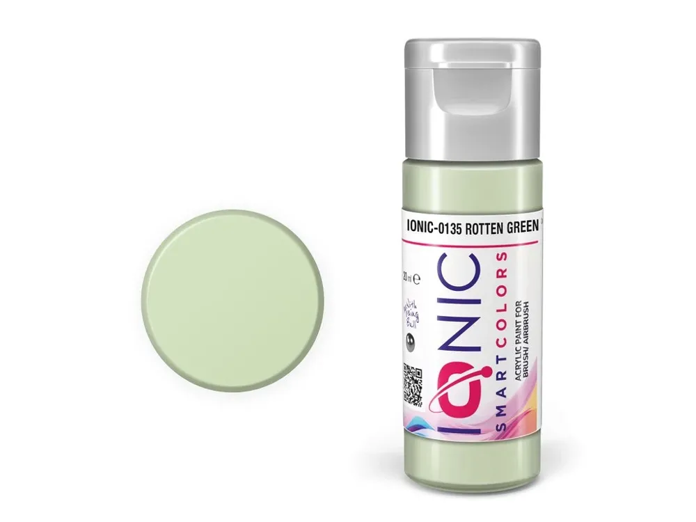 Lahvička akrylové barvy IONIC Smart Acrylic Color 0135 hnilobná zelená Rotten Green 20 ml