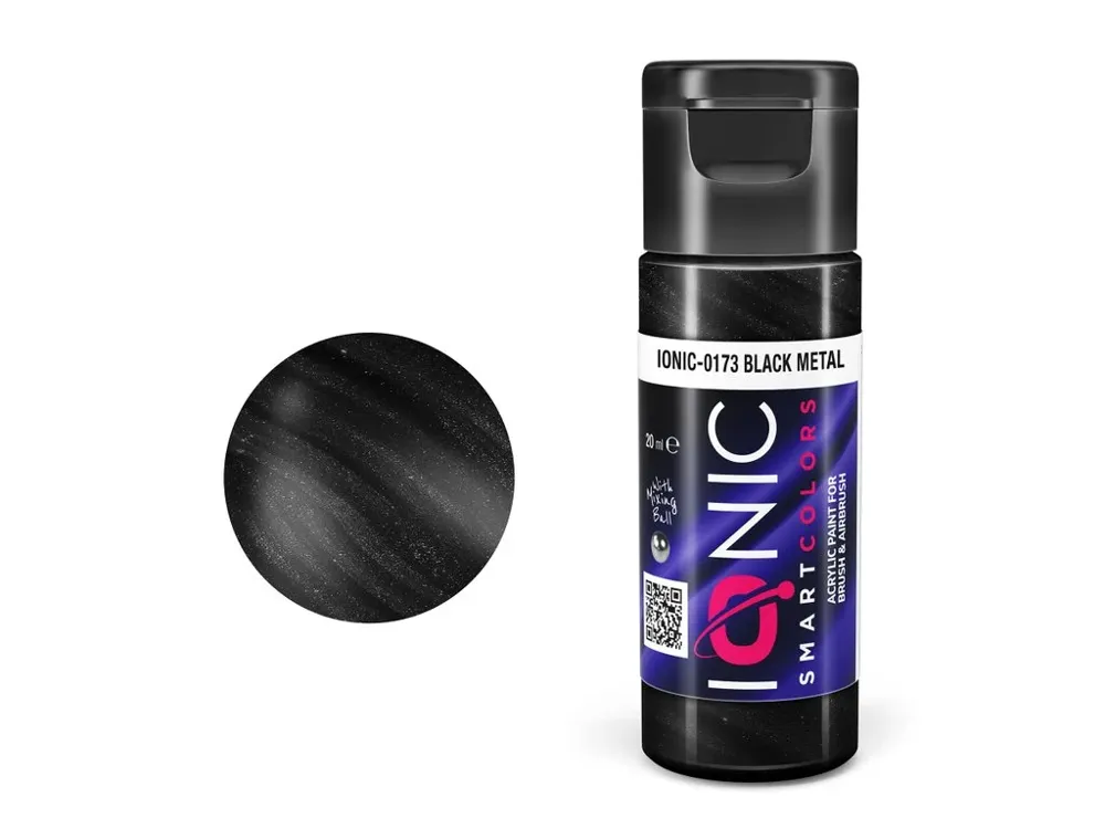 Lahvička akrylové barvy Vallejo IONIC 0173 Black Metal 20 ml s kapátkem