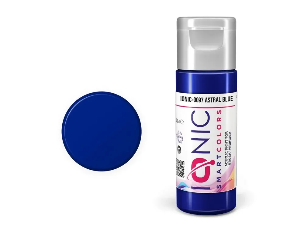 Lahvička akrylové barvy Vallejo IONIC 0097 astrální modrá (Astral Blue) 20 ml