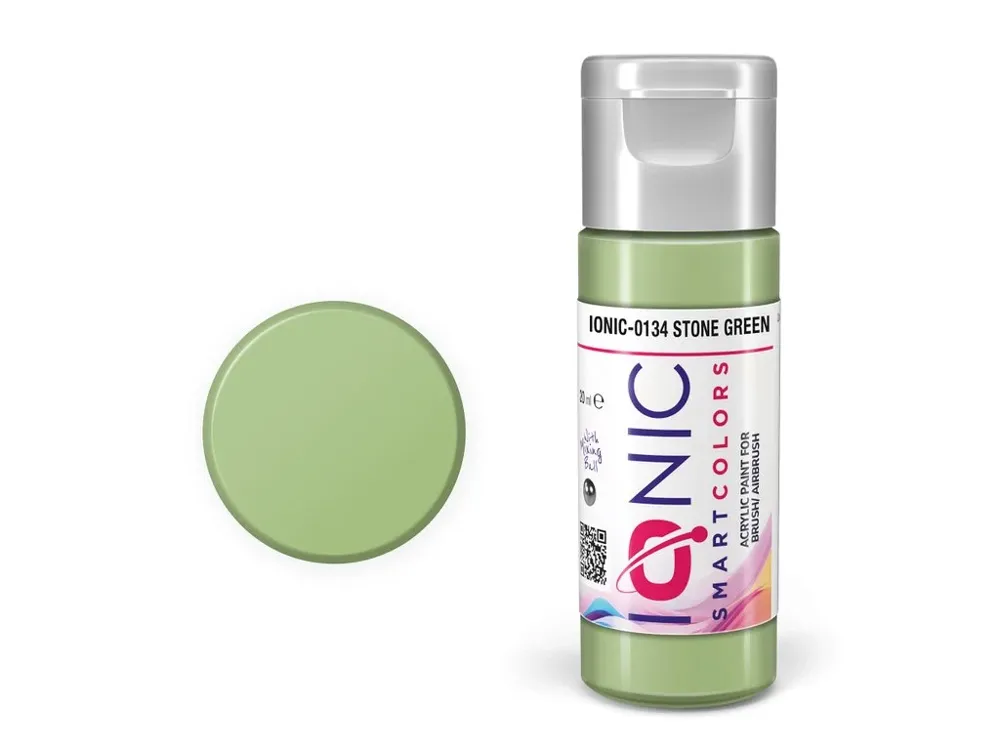 Lahvička akrylové barvy Vallejo IONIC 0134 kamenná zelená (Stone Green) 20 ml s kapátkem