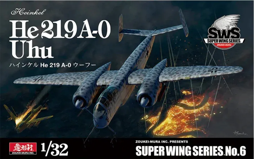 Krabice stavebnice Zoukei-Mura SWS06 Heinkel He 219 A-0 Uhu v měřítku 1/32