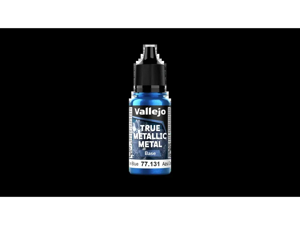 Lahvička metalické barvy Vallejo True Metallic Metal 77131 Sapphire Blue Base 18 ml
