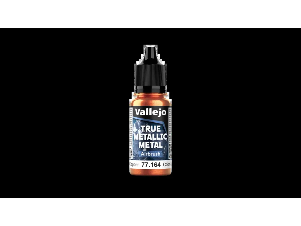 Lahvička metalické barvy Vallejo True Metallic Metal 77164 Ancient Copper Airbrush 18 ml