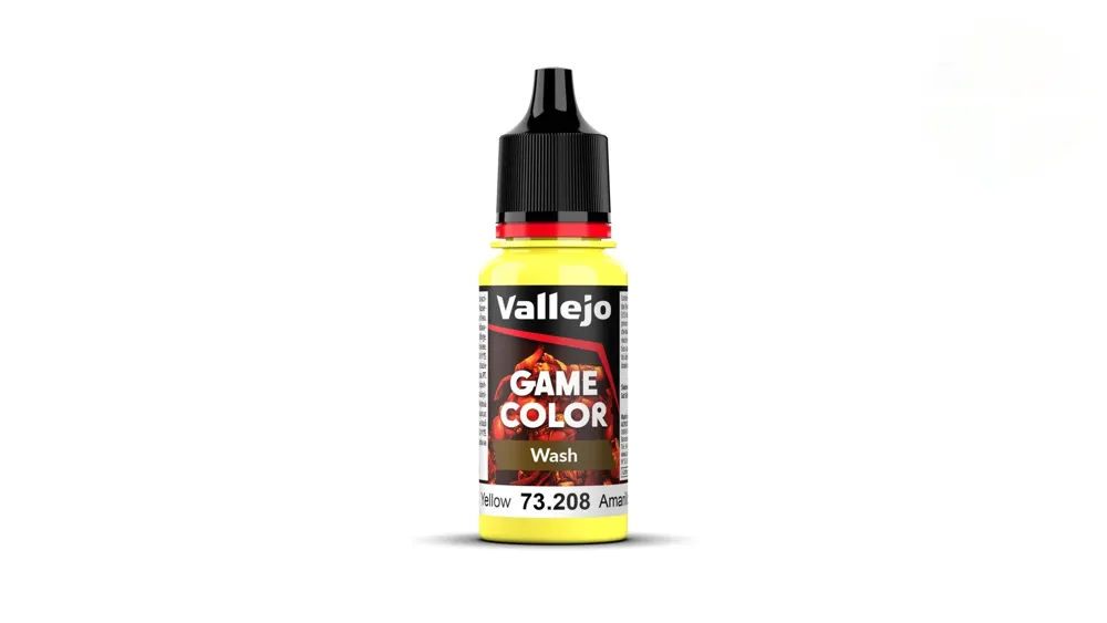 Lahvička Vallejo Game Color 73208 žlutý wash 18 ml s kapátkem