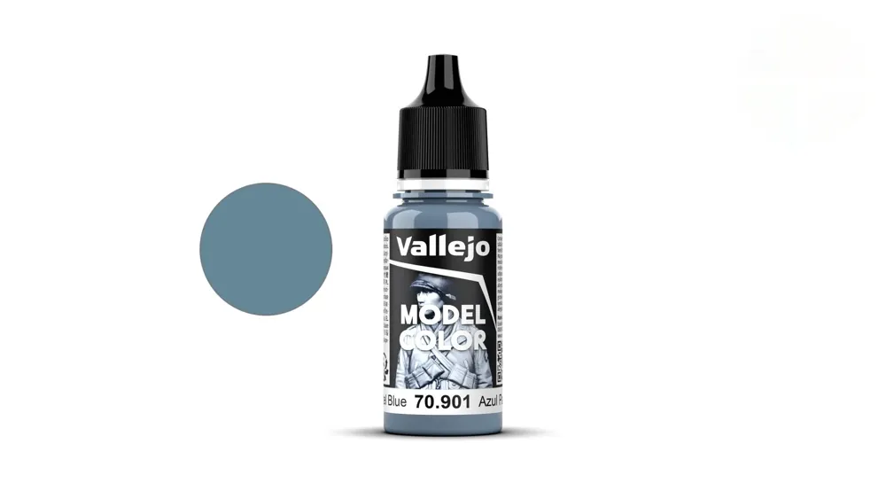 Lahvička akrylové barvy Vallejo Model Color 70901 pastelová modrá matná, 18 ml