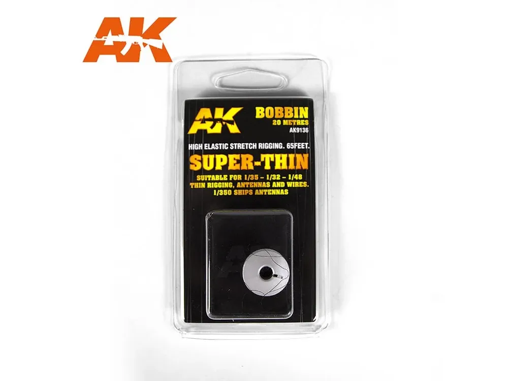 Cívka elastické niti AK Interactive AK9136 Elastic Rigging Bobbin super-thin, 20 m