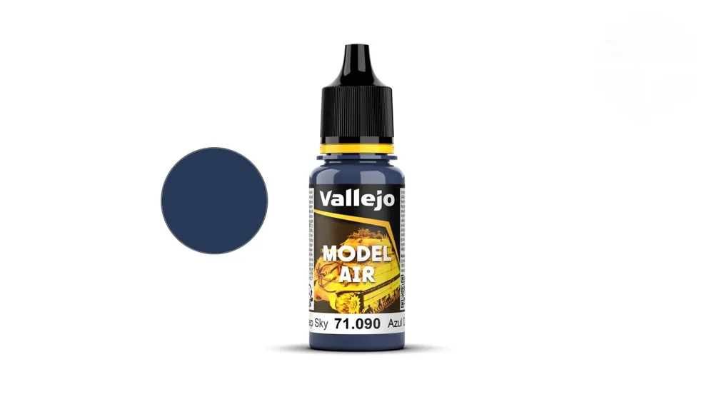 Lahvička akrylové barvy Vallejo Model Air 71090 sytá nebeská modrá 18 ml s kapátkem
