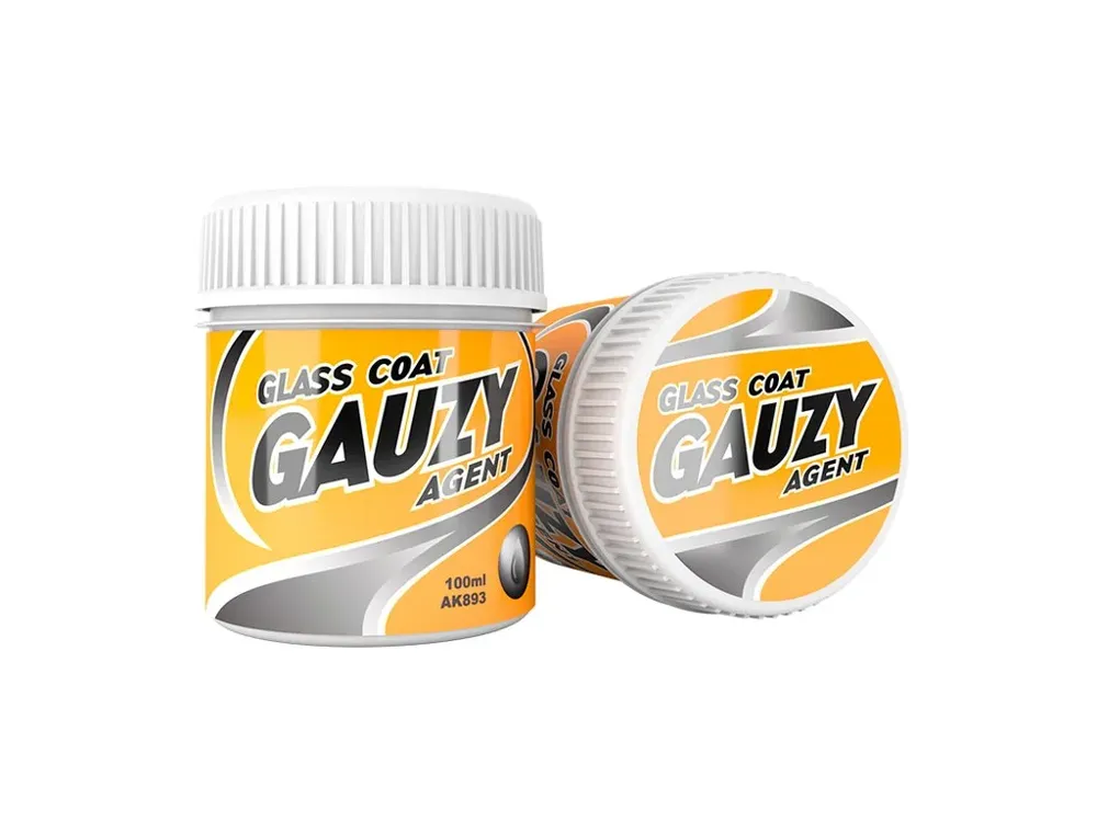 Lahvička AK Interactive AK893 Gauzy Agent Glass Coat 100 ml pro čiré díly modelů