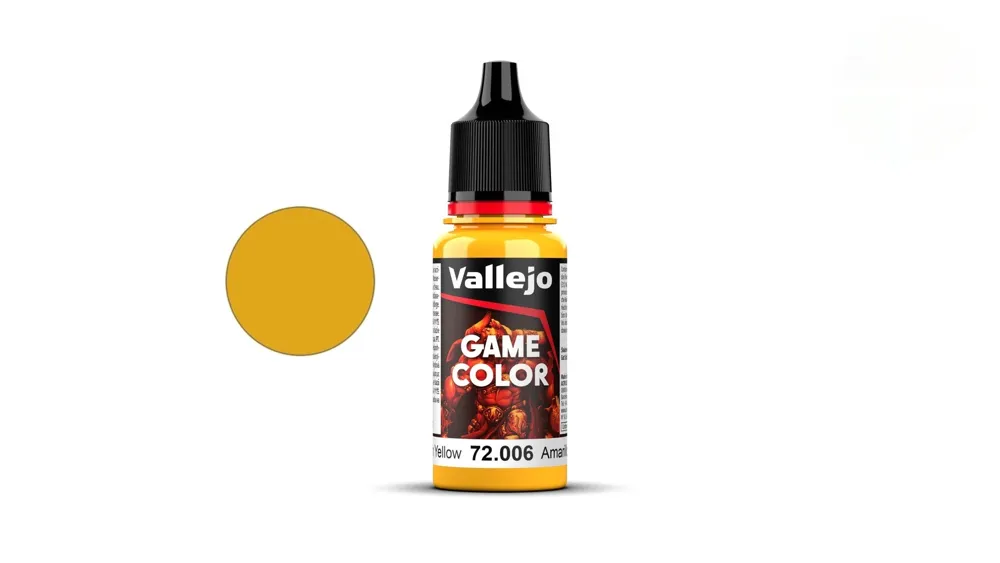 Lahvička akrylové barvy Vallejo Game Color 72006 slunečně žlutá Sun Yellow 18 ml