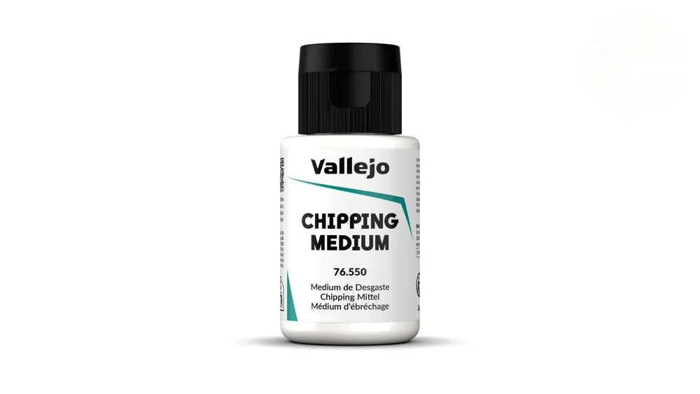 Lahvička Vallejo Auxiliary 76550 Chipping Medium 35 ml, médium pro chipping