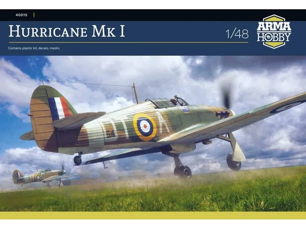 Krabice stavebnice Arma Hobby 40015 Hawker Hurricane Mk I v měřítku 1/48