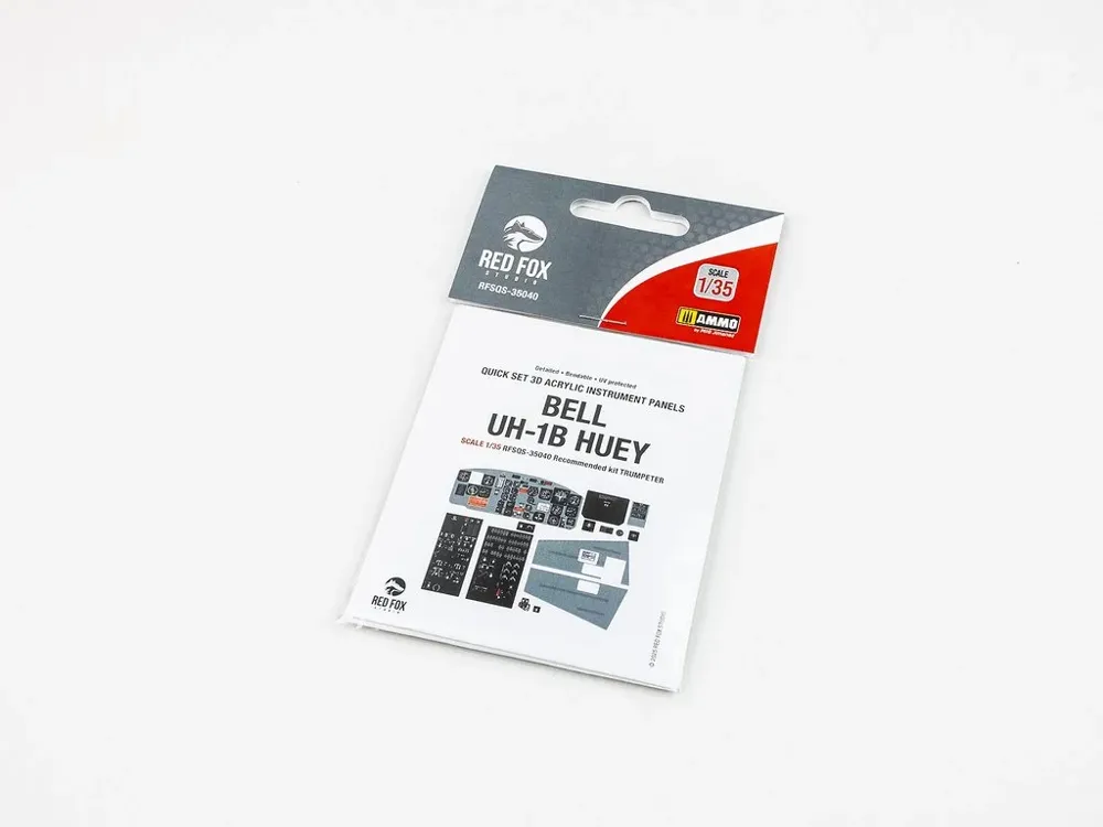 3D přístrojové panely Red Fox Studio Quick Set 1/35 pro Bell UH-1B Huey