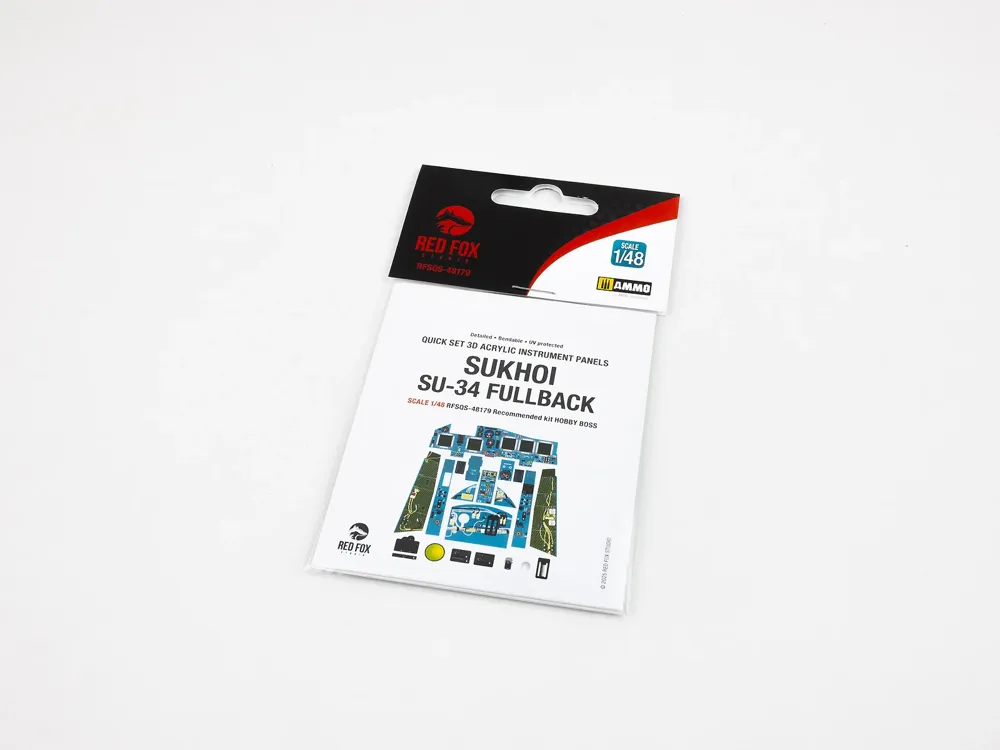 Red Fox Studio Quick Set RFSQS-48179 3D přístrojové panely pro Su-34 Fullback 1/48