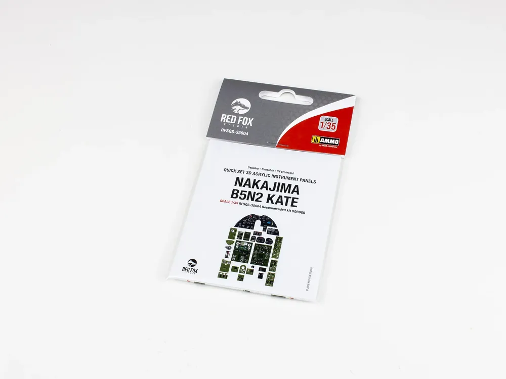 Red Fox Studio RFSQS-35004 barevná přístrojová deska a panely pro B5N2 Kate 1/35