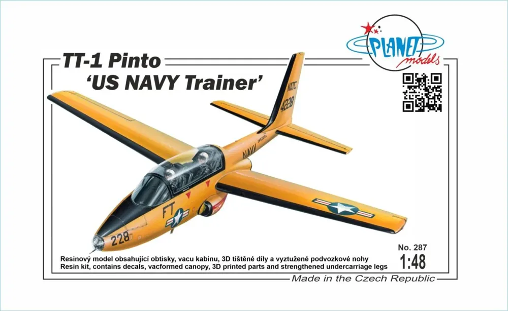 Resinová stavebnice CMK Planet Models PLT287 TT-1 Pinto US NAVY Trainer v měřítku 1/48