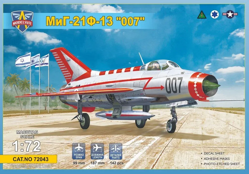 Krabice stavebnice ModelSvit 1/72 MiG-21F-13 „007" Operation Diamond