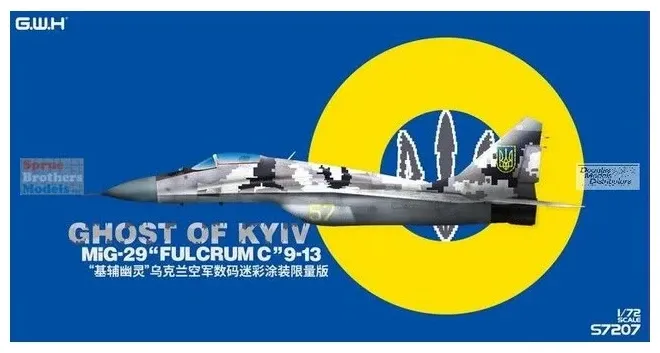 Krabice stavebnice Great Wall Hobby MiG-29 9-13 Ghost of Kyiv v měřítku 1/72, kód GWHS7207