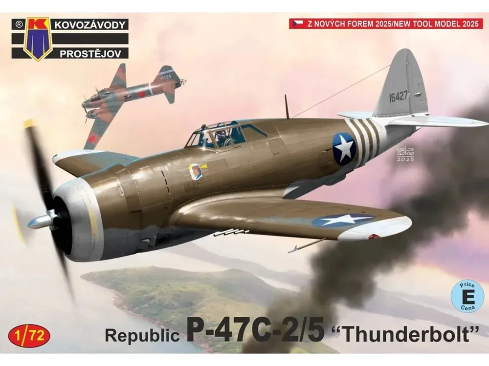 Krabice plastikové stavebnice Kovozávody Prostějov KPM0514 Republic P-47C-2/5 Thunderbolt 1/72
