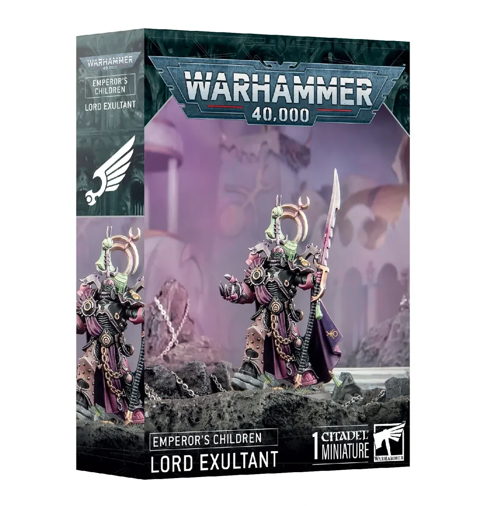 Plastikový model Games Workshop Warhammer 40,000 Emperor's Children: Lord Exultant v měřítku 1:56
