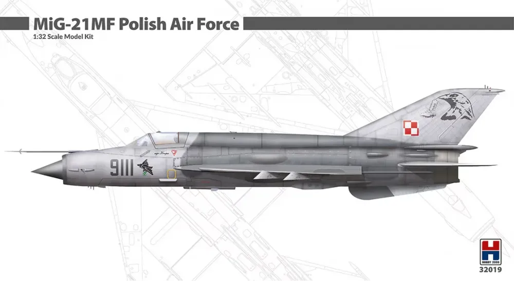 Krabice stavebnice Hobby 2000 MiG-21MF 1/32 v barvách polského letectva