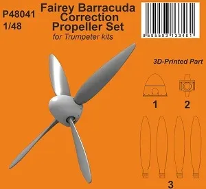 Resinová 3D tištěná vrtule CMK P48041 Fairey Barracuda v měřítku 1/48