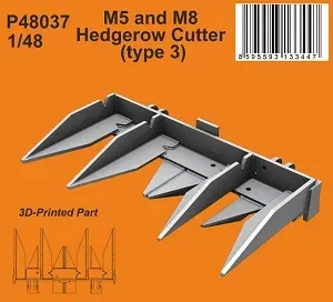 Resinový 3D tištěný doplněk CMK P48037 řezač křoví typ 3 pro M5 a M8 v měřítku 1/48