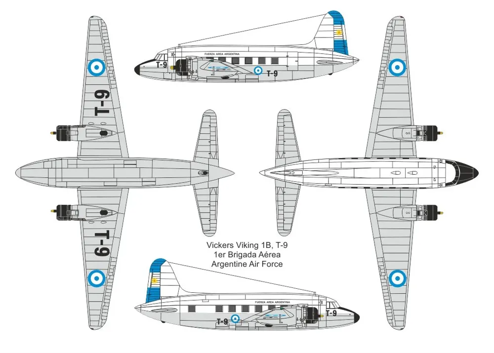 Krabice plastikové stavebnice Valom 1/72 Vickers Viking 1B FAA / T.A.R., kat. č. 72174